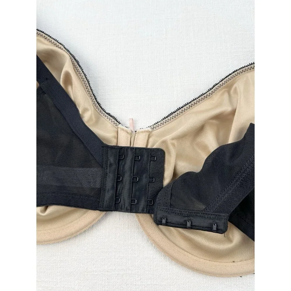 Cacique Black‎ Lace Bra Underwire Full Coverage 36DDD